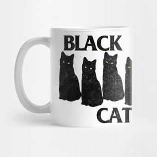 Black Cat Flag - Faded-Style Kitty Fan Design Mug